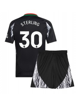 Arsenal Raheem Sterling #30 Replika Borta Kläder Barn 2024-25 Kortärmad (+ byxor)